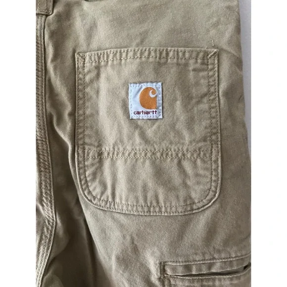 Carhartt Men's Pants 30x34 Khaki Brown Relaxed Fit - Picture 5 of 5